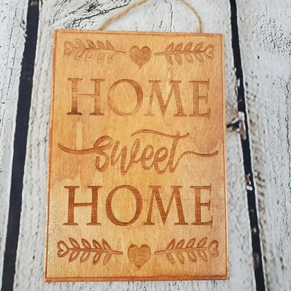 Home Sweet Home 7in Wood Plaque - Picture 1 of 3